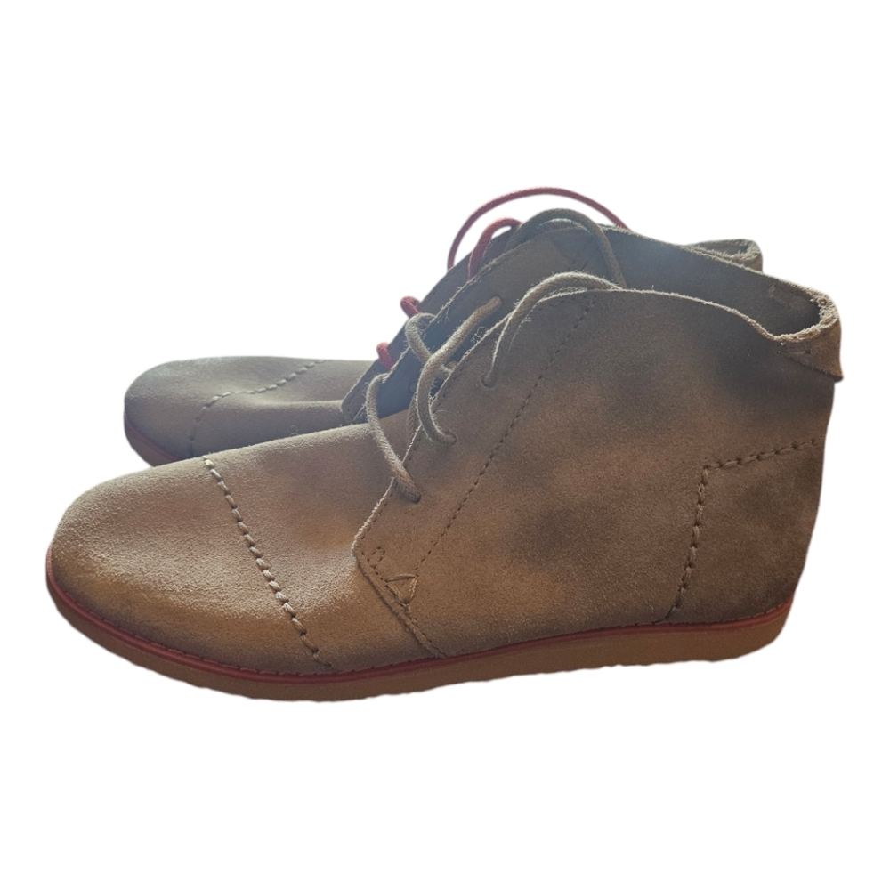 Toms tan suede ankle boot size womens 6